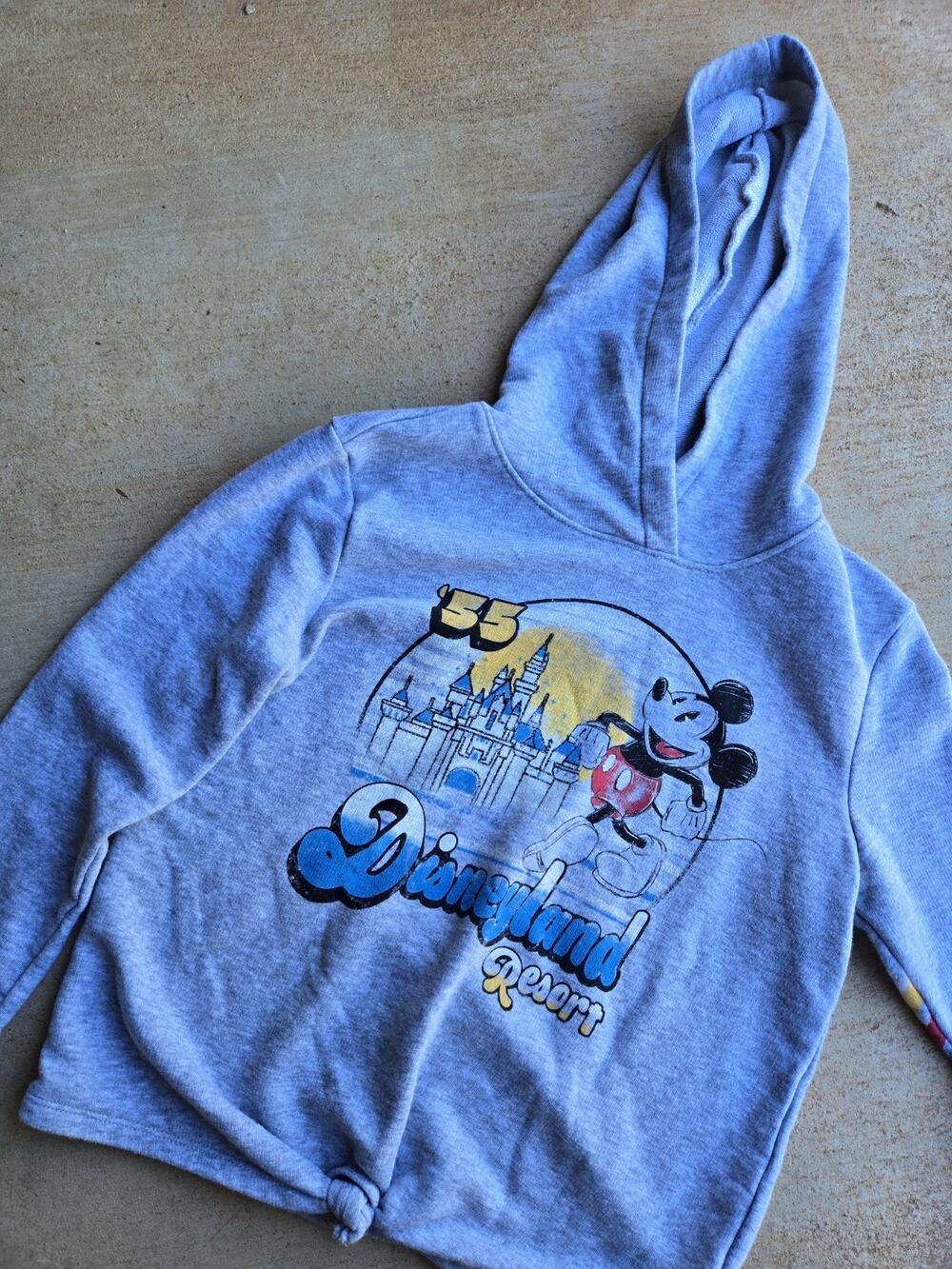 Disneyland Disney Parks Authentic Mickey Mouse Pullover Hoodie Gray Women Size S